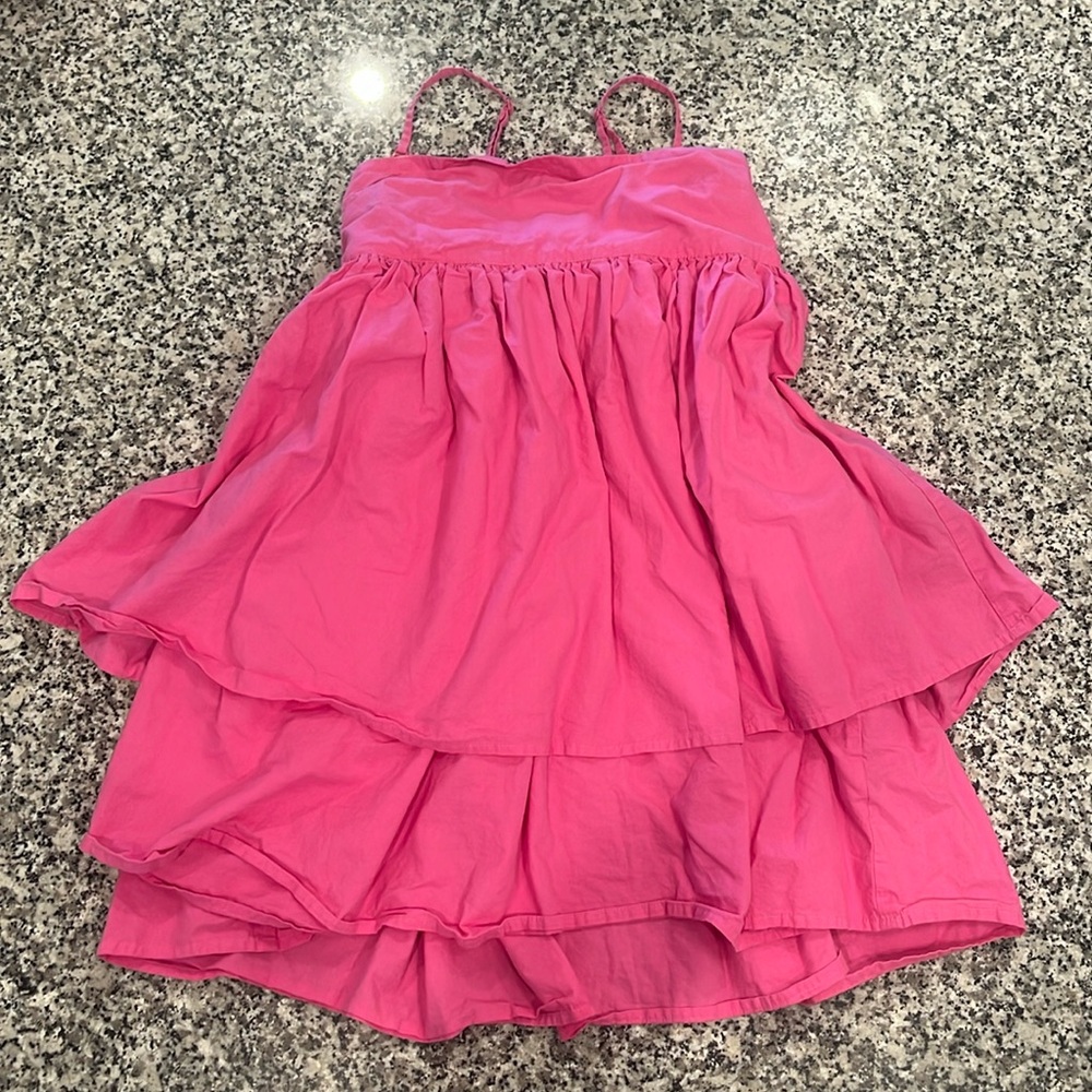 ASOS tiered pink bow dress